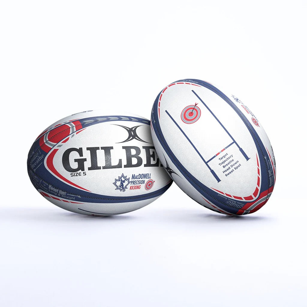 Gilbert Macdowell Kicking Rugby Ball